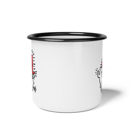 Dancing Campers Enamel Camper Mug