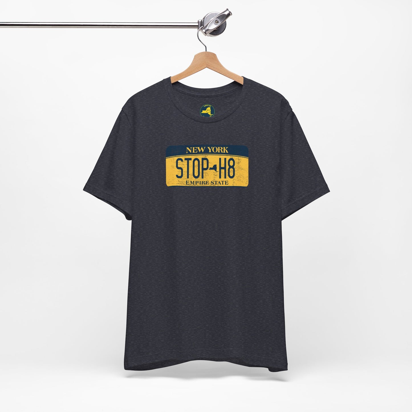 Vintage New York License Plate STOP HATE Tee