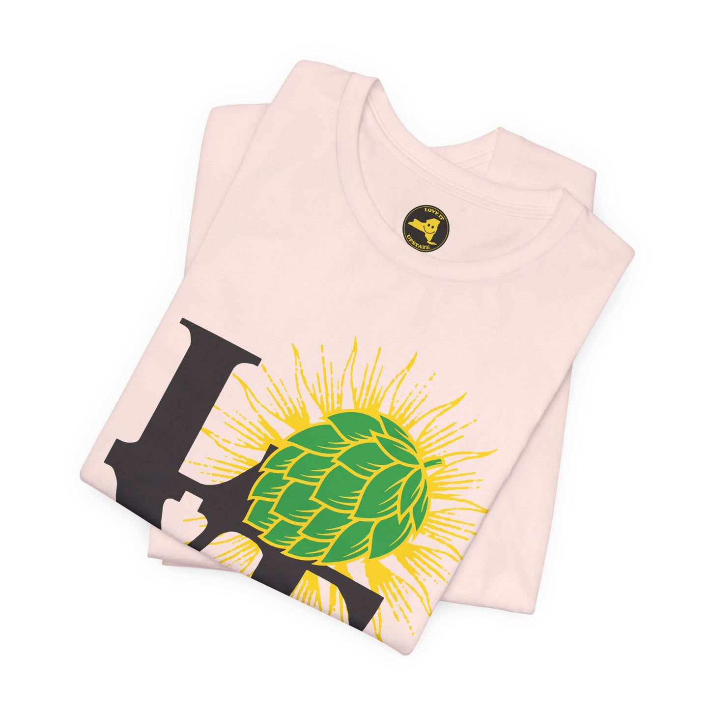 LOVE NY HOPS, Think Upstate Drink Upstate, Beer Lovers T-Shirt — Craft Beer