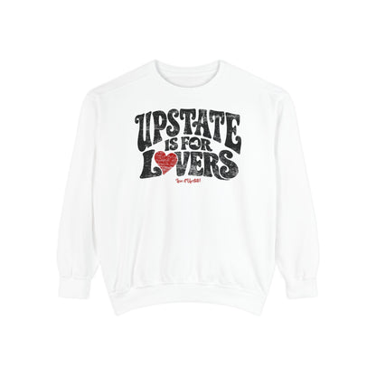 Upstate Is For Lovers Sweatshirt — Vintage Retro Heart Graphic
