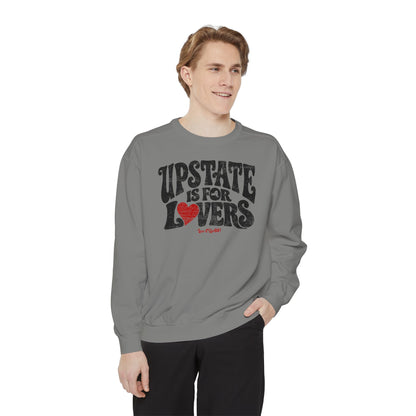 Upstate Is For Lovers Sweatshirt — Vintage Retro Heart Graphic