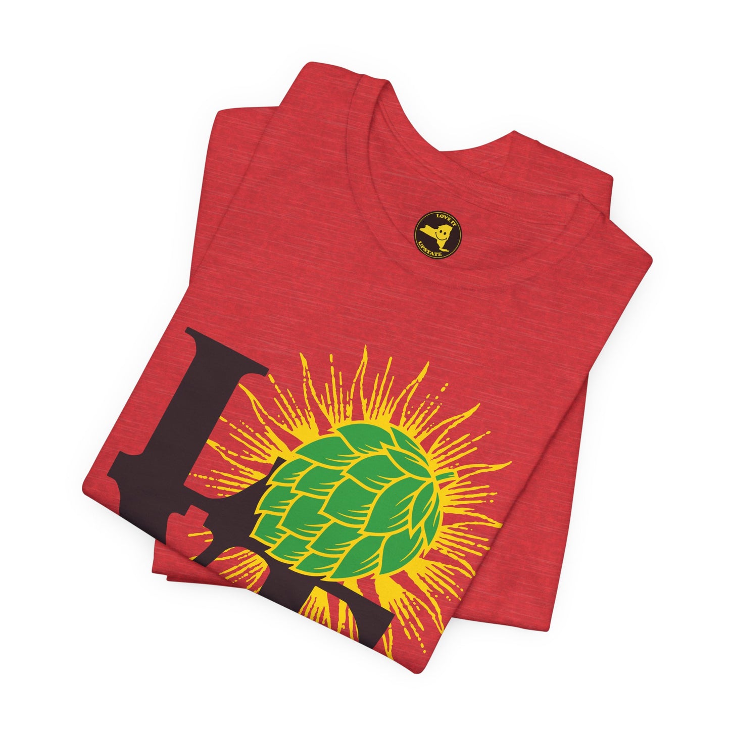 LOVE NY HOPS, Think Upstate Drink Upstate, Beer Lovers T-Shirt — Craft Beer