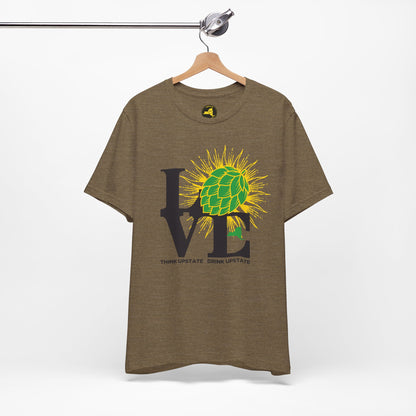 LOVE NY HOPS, Think Upstate Drink Upstate, Beer Lovers T-Shirt — Craft Beer