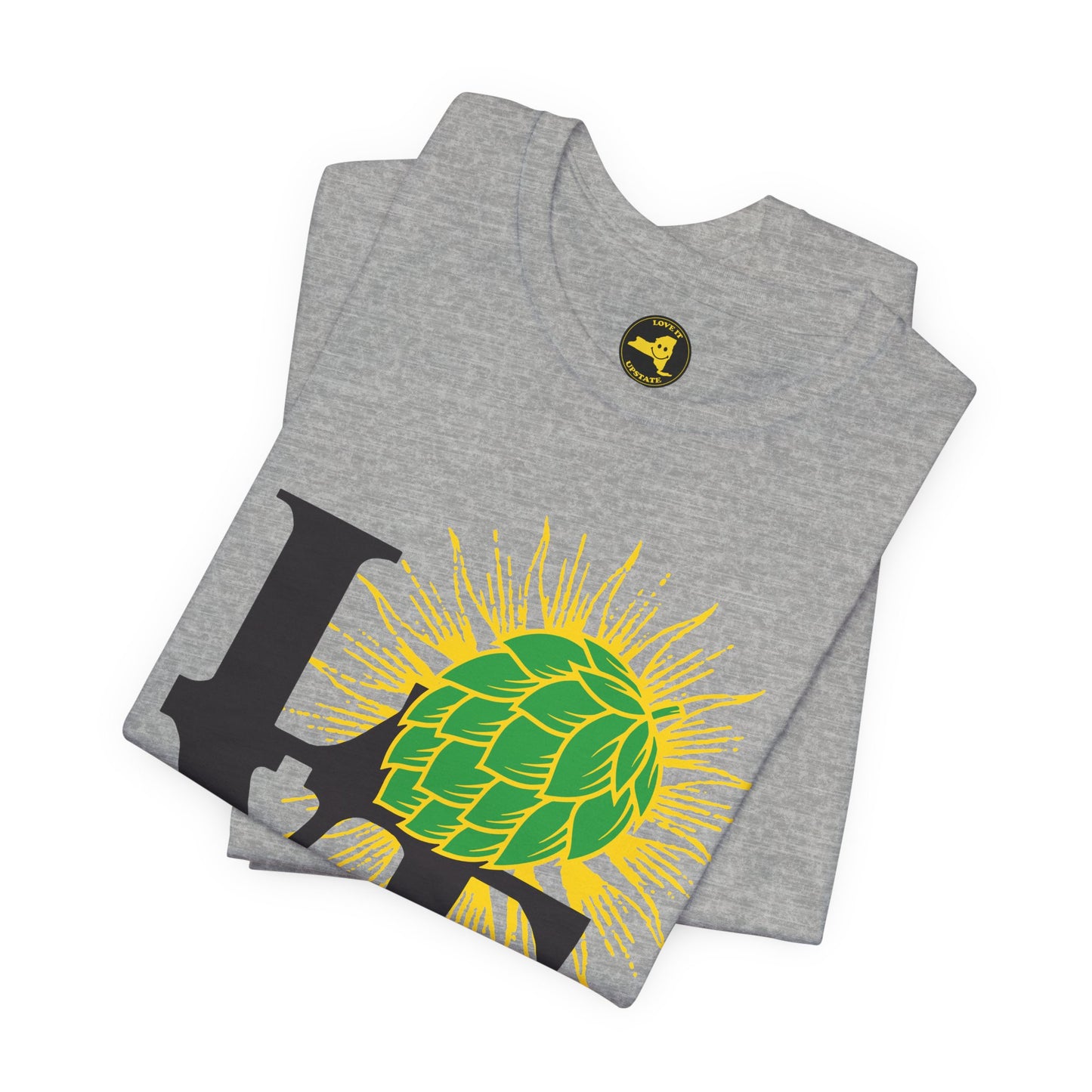 LOVE NY HOPS, Think Upstate Drink Upstate, Beer Lovers T-Shirt — Craft Beer