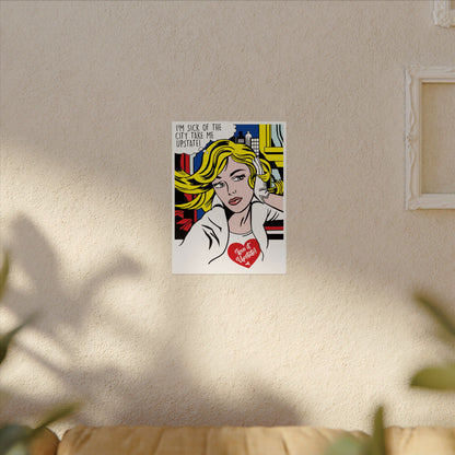 'Take Me Upstate' Pop Art Poster
