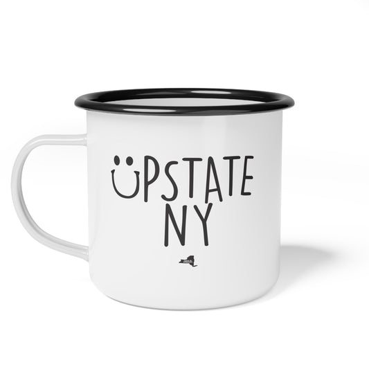 Smiley UPSTATE NY Enamel Camper Mug