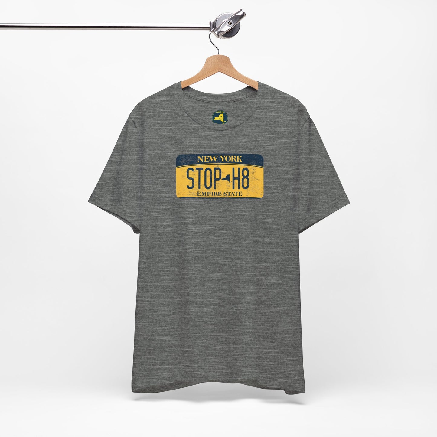 Vintage New York License Plate STOP HATE Tee