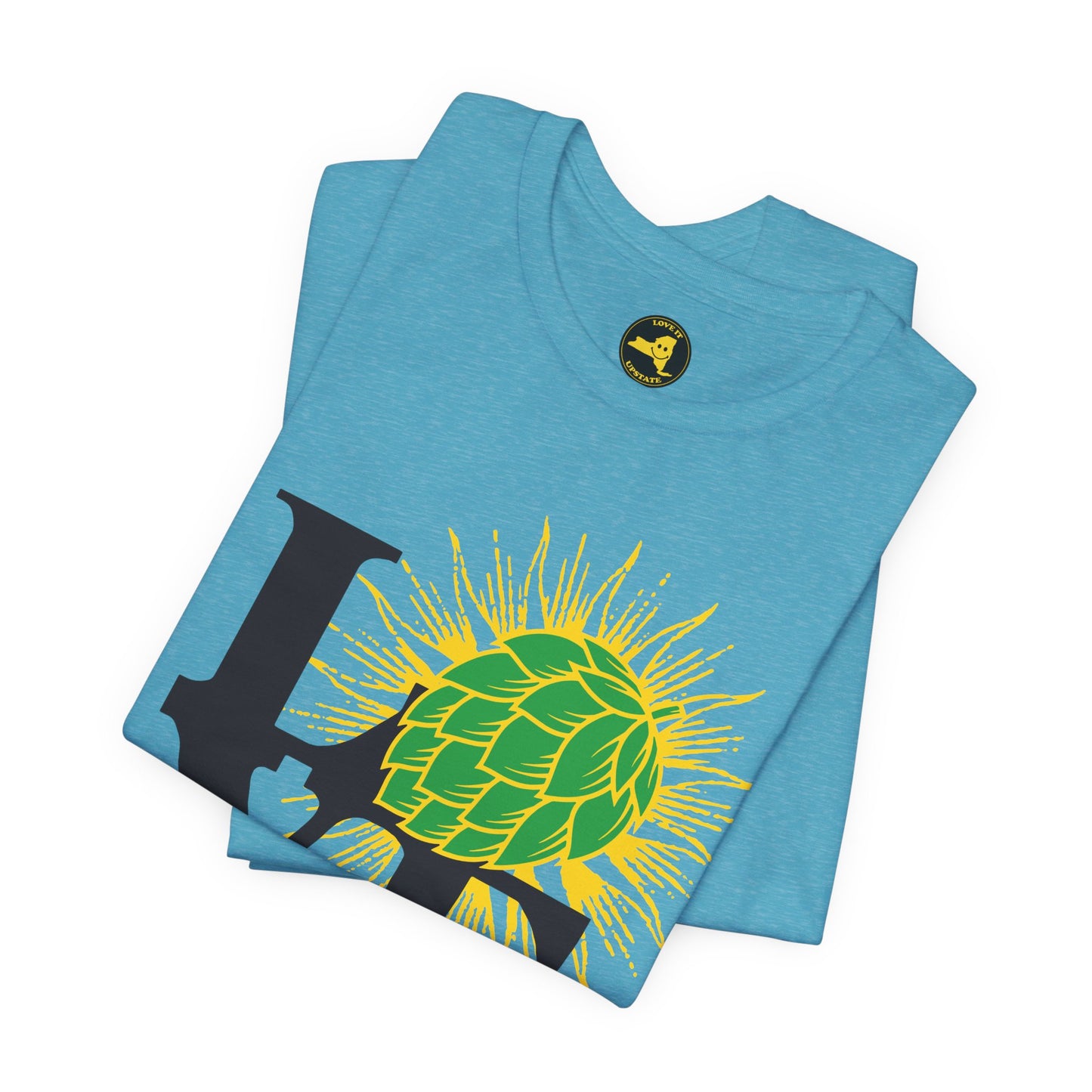 LOVE NY HOPS, Think Upstate Drink Upstate, Beer Lovers T-Shirt — Craft Beer