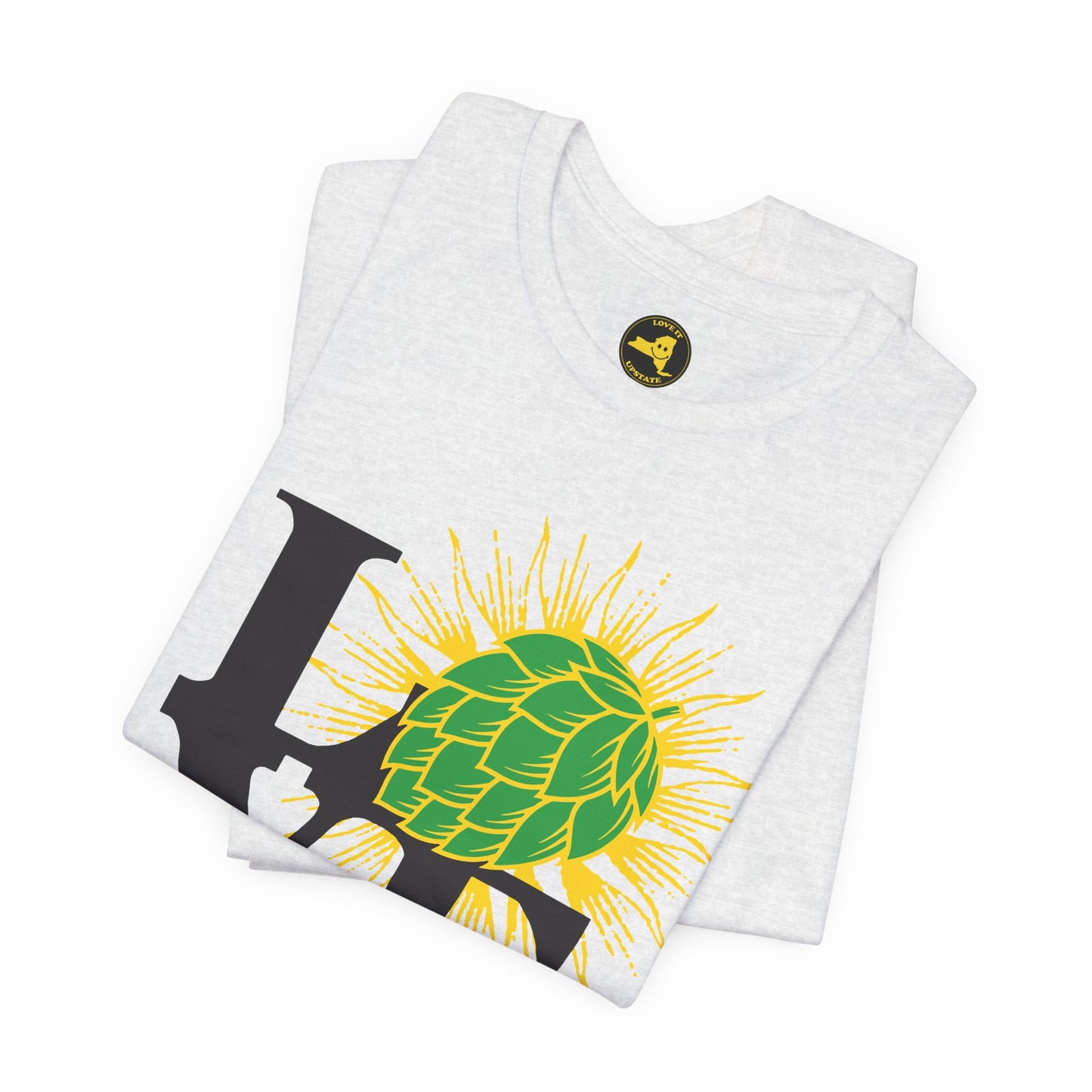 LOVE NY HOPS, Think Upstate Drink Upstate, Beer Lovers T-Shirt — Craft Beer