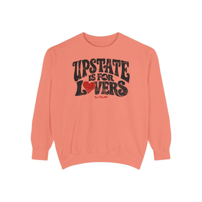 Upstate Is For Lovers Sweatshirt — Vintage Retro Heart Graphic