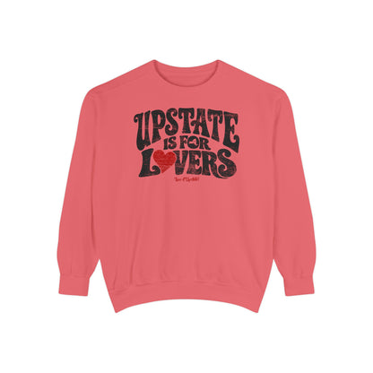 Upstate Is For Lovers Sweatshirt — Vintage Retro Heart Graphic