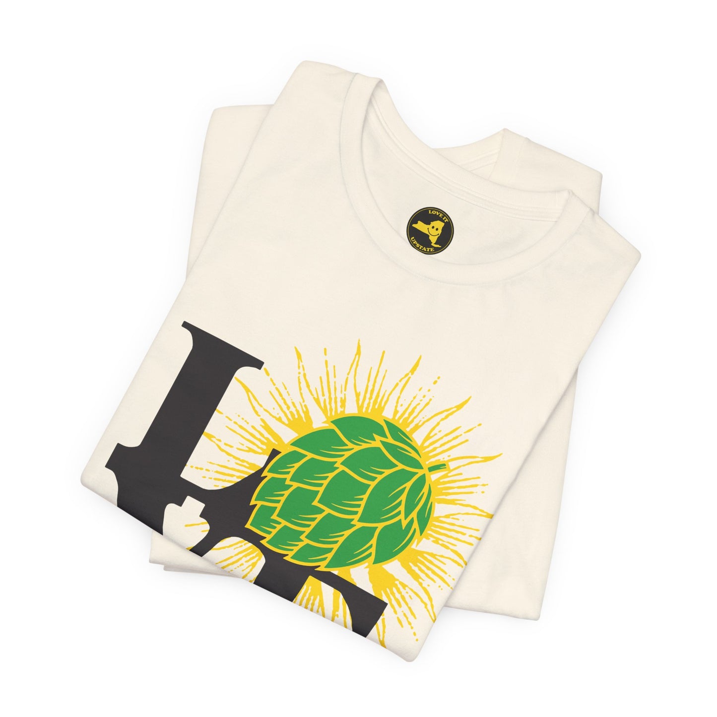 LOVE NY HOPS, Think Upstate Drink Upstate, Beer Lovers T-Shirt — Craft Beer