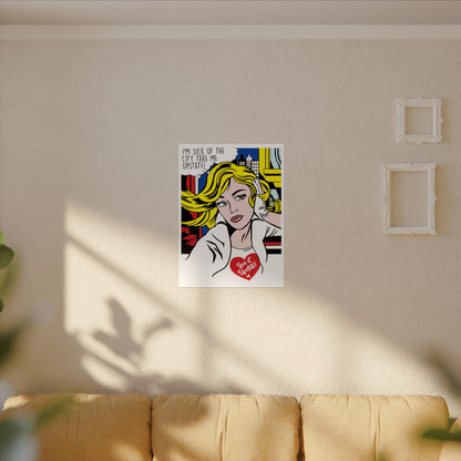 'Take Me Upstate' Pop Art Poster