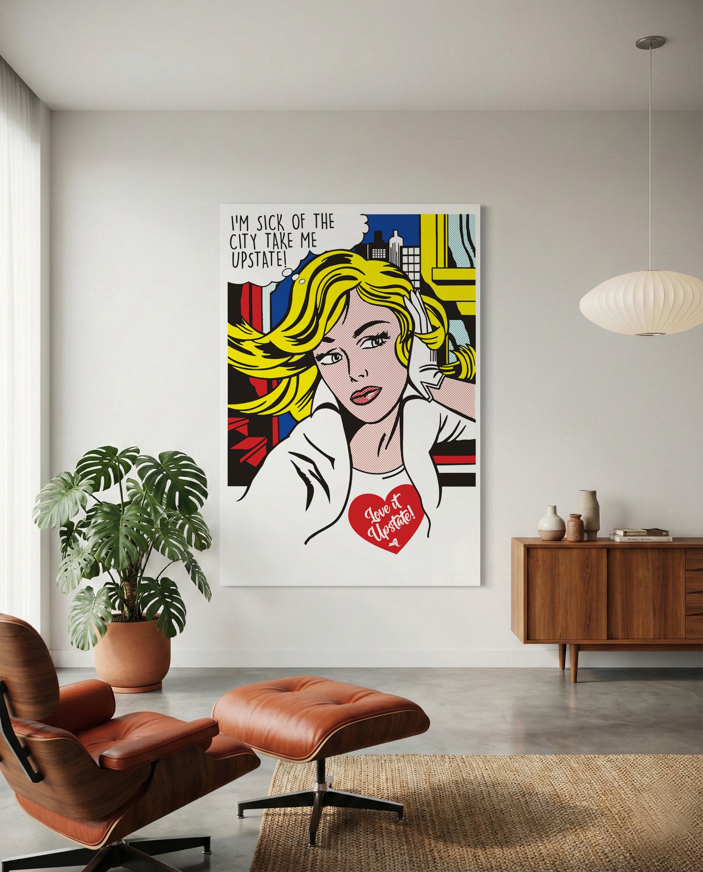 'Take Me Upstate' Pop Art Poster