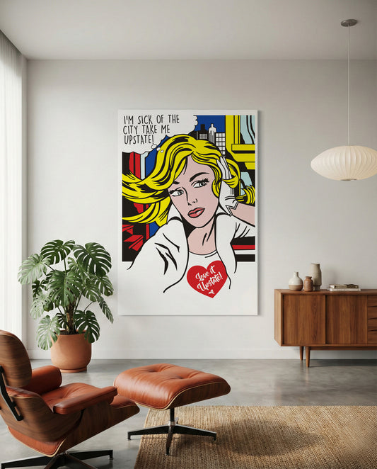 'Take Me Upstate' Pop Art Poster