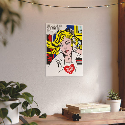 'Take Me Upstate' Pop Art Poster