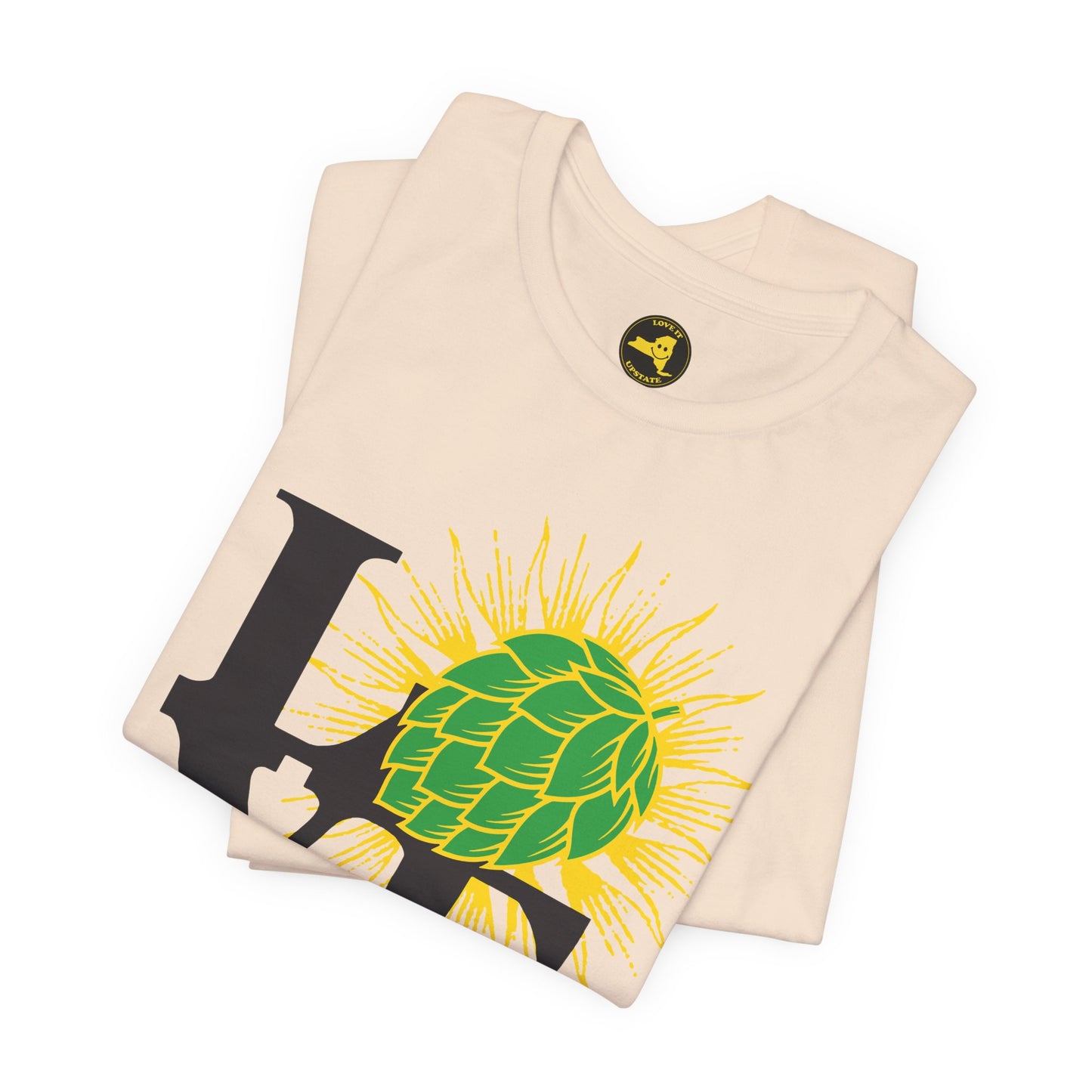 LOVE NY HOPS, Think Upstate Drink Upstate, Beer Lovers T-Shirt — Craft Beer