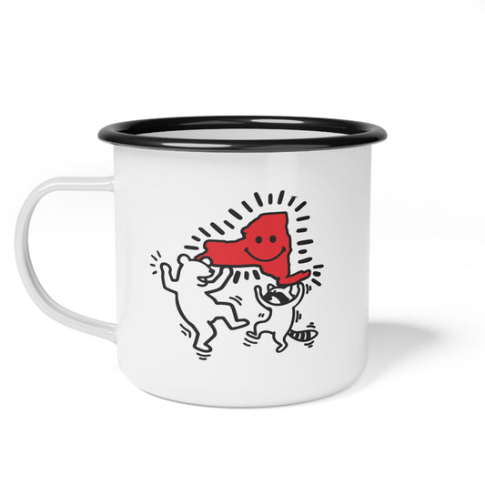Dancing Campers Enamel Camper Mug