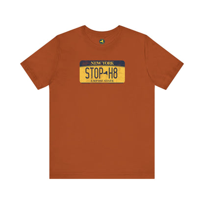 Vintage New York License Plate STOP HATE Tee