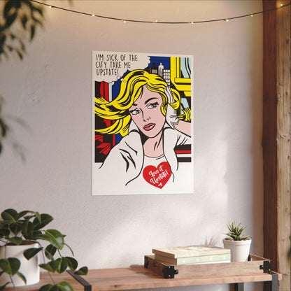 'Take Me Upstate' Pop Art Poster