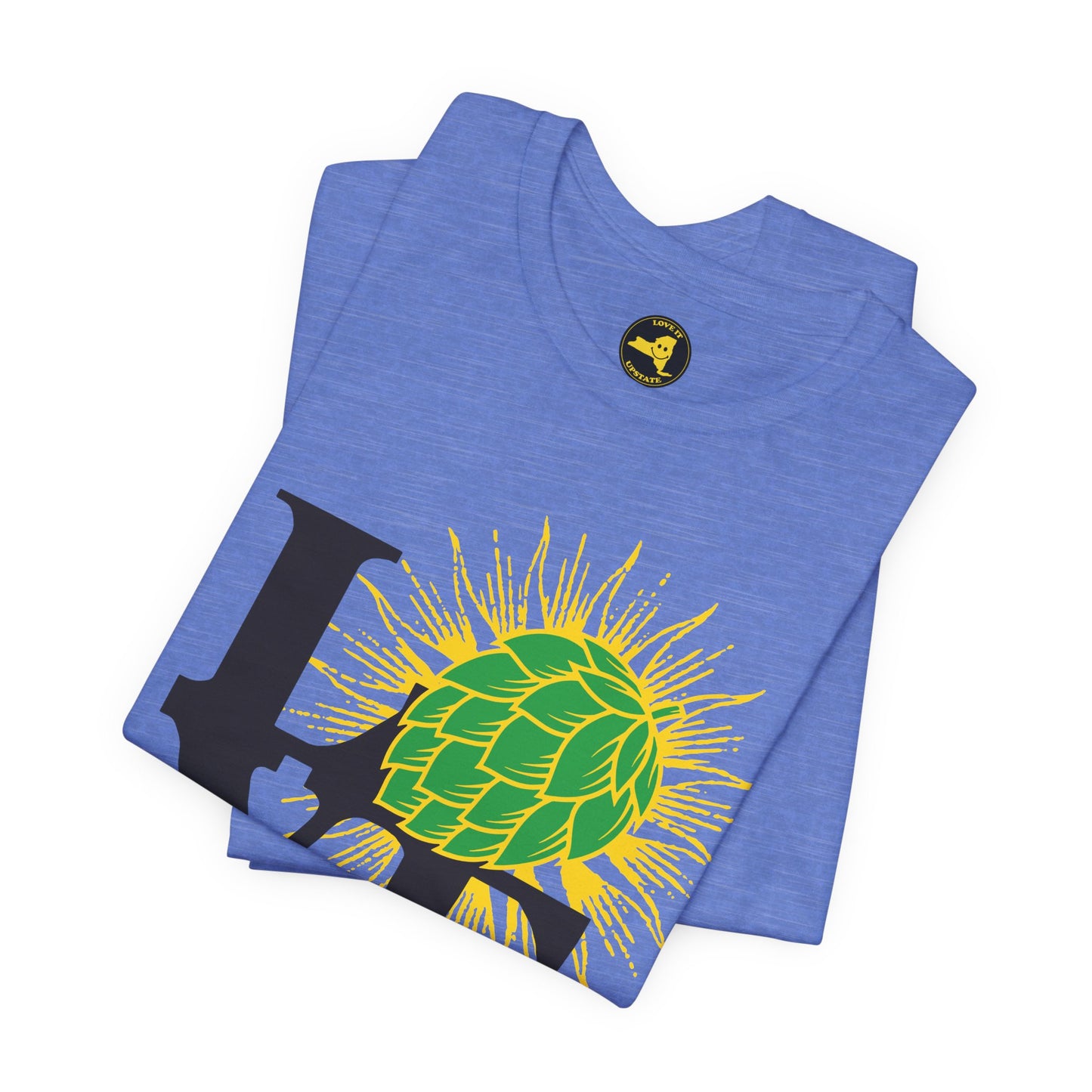 LOVE NY HOPS, Think Upstate Drink Upstate, Beer Lovers T-Shirt — Craft Beer