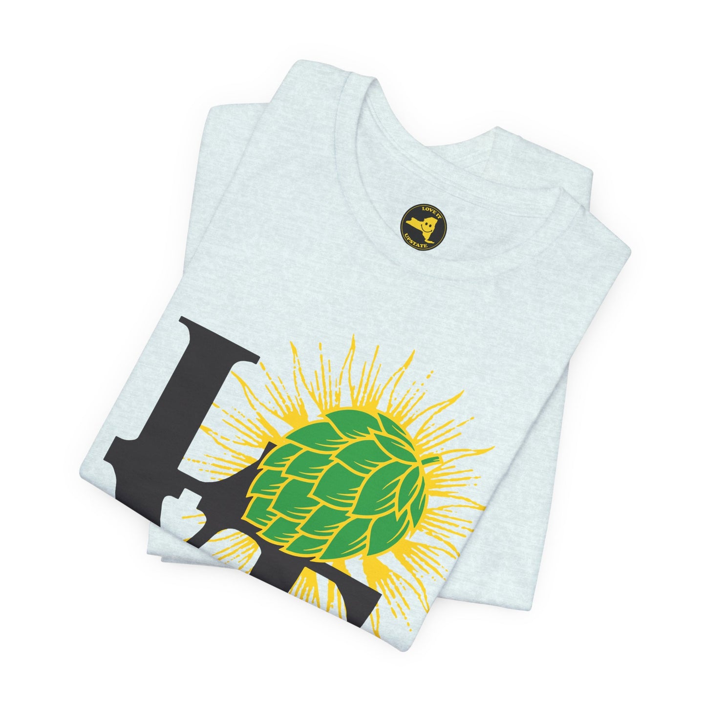 LOVE NY HOPS, Think Upstate Drink Upstate, Beer Lovers T-Shirt — Craft Beer