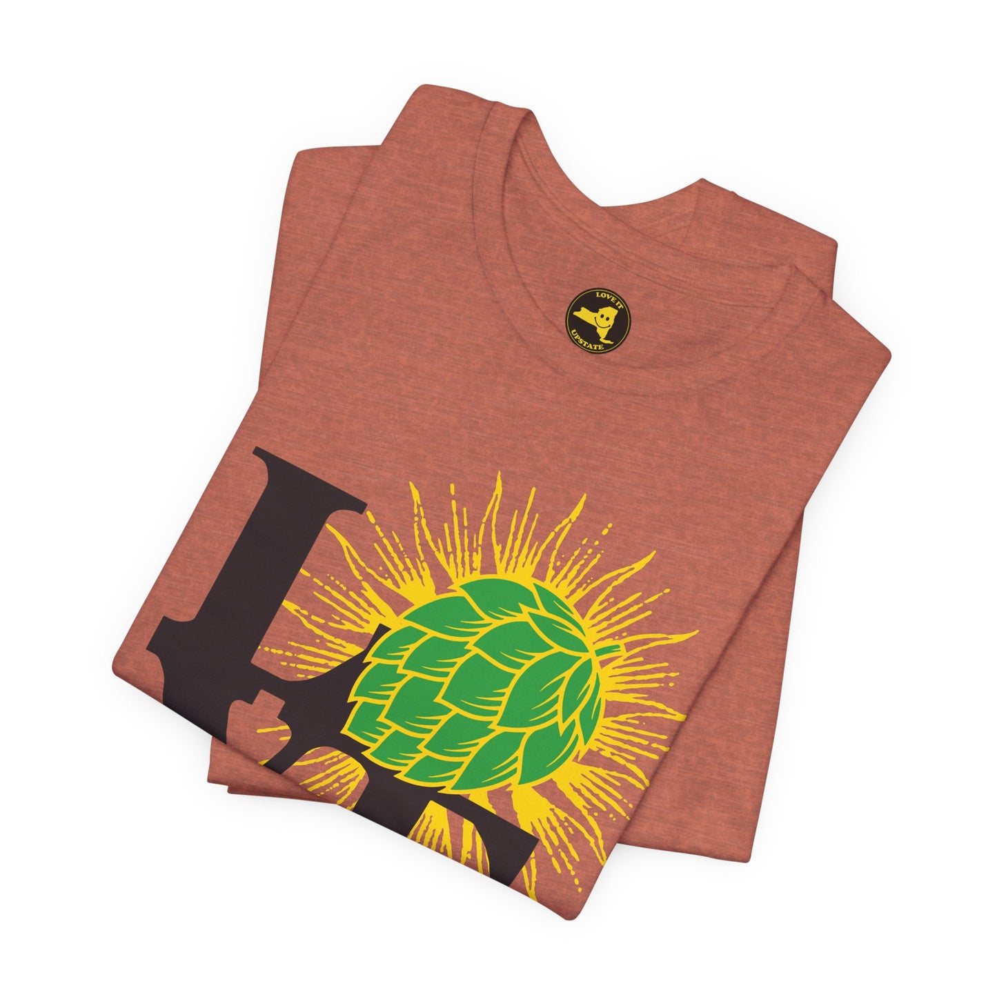 LOVE NY HOPS, Think Upstate Drink Upstate, Beer Lovers T-Shirt — Craft Beer