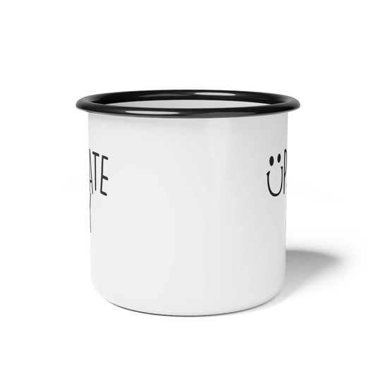 Smiley UPSTATE NY Enamel Camper Mug