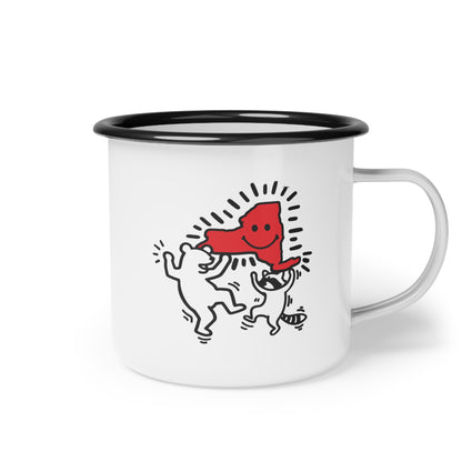 Dancing Campers Enamel Camper Mug