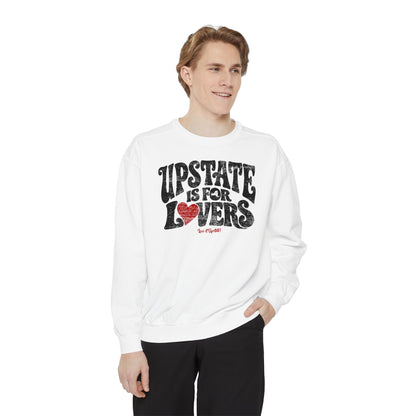 Upstate Is For Lovers Sweatshirt — Vintage Retro Heart Graphic