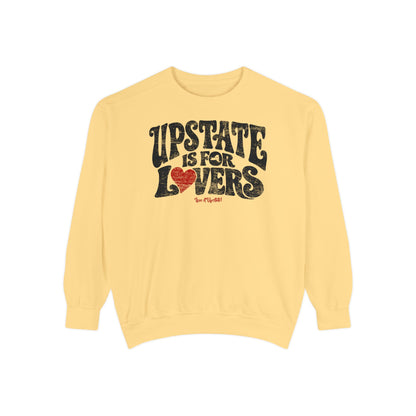 Upstate Is For Lovers Sweatshirt — Vintage Retro Heart Graphic
